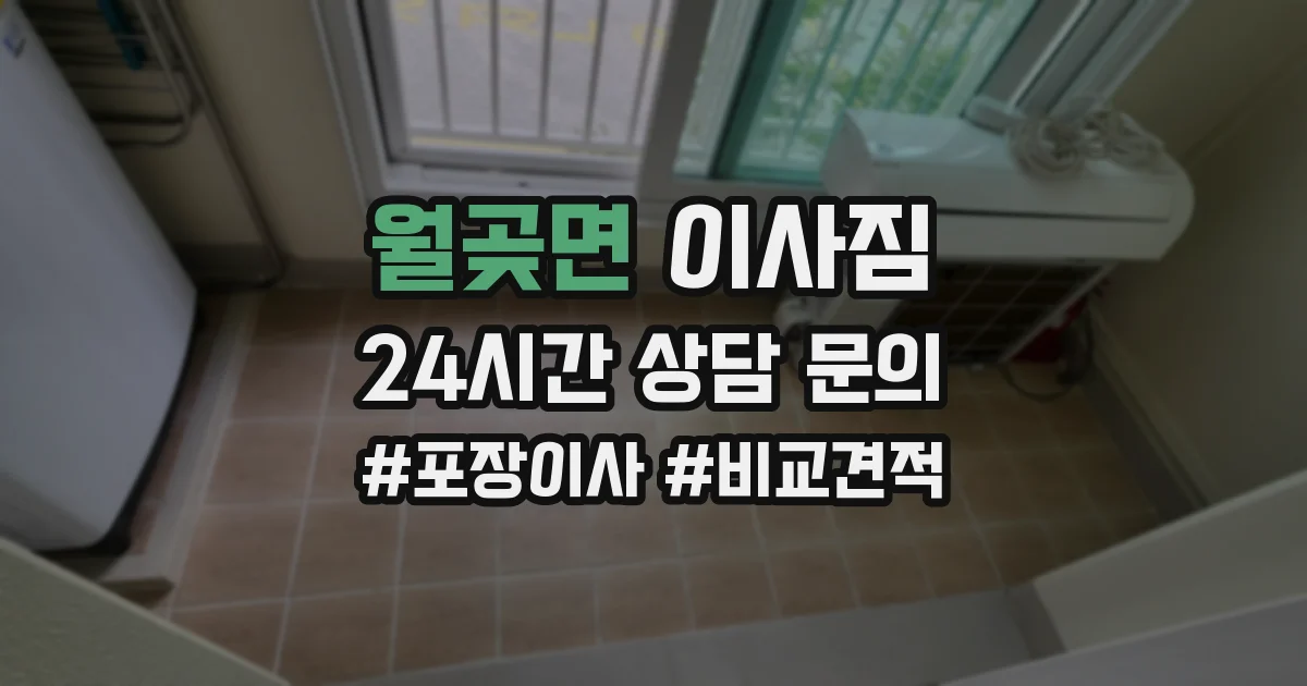 월곶면 이사짐