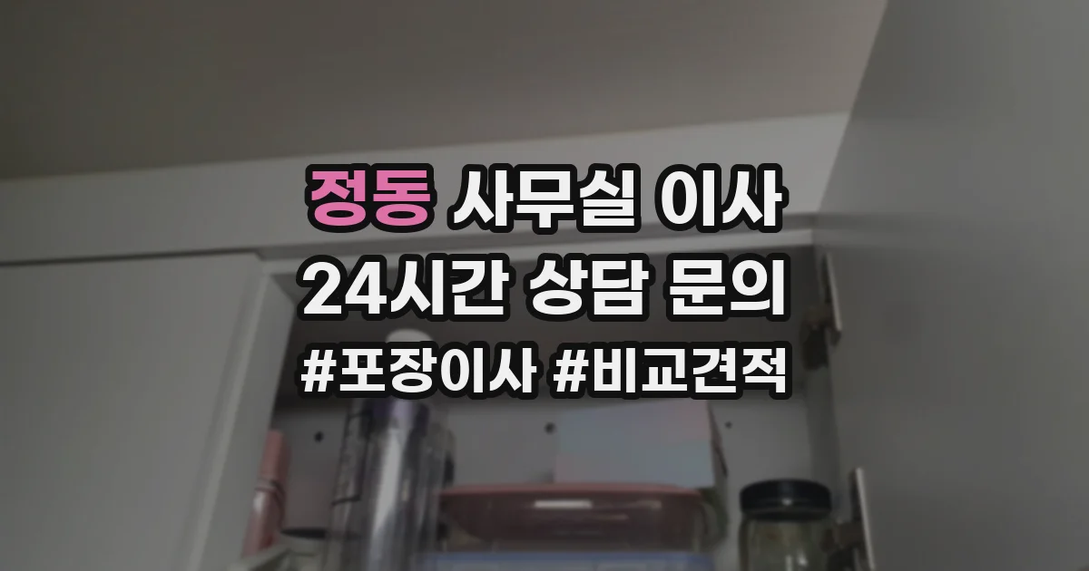 정동 사무실 이사