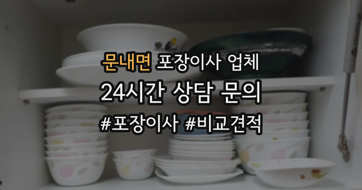 문내면 포장이사 업체