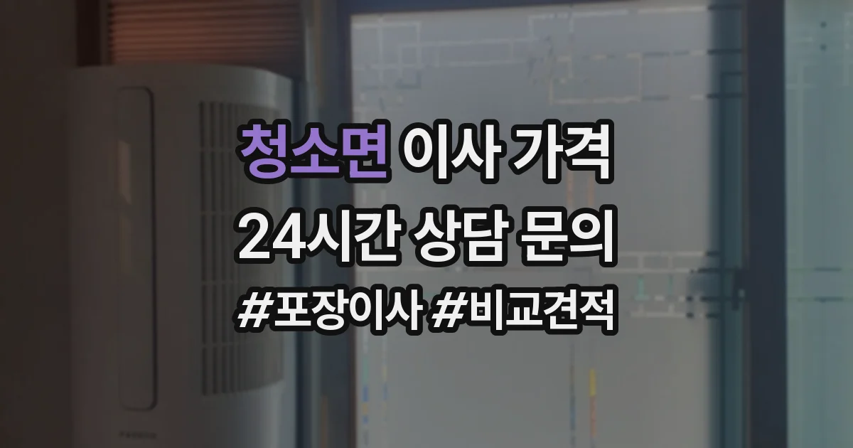 청소면 이사 가격