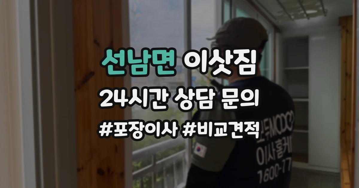 선남면 이삿짐