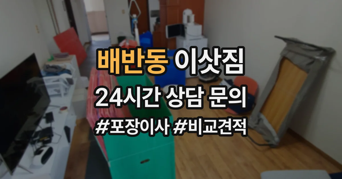 배반동 이삿짐