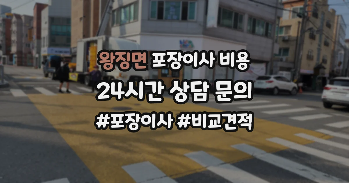 왕징면 포장이사 비용