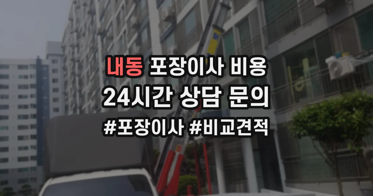 내동 포장이사 비용
