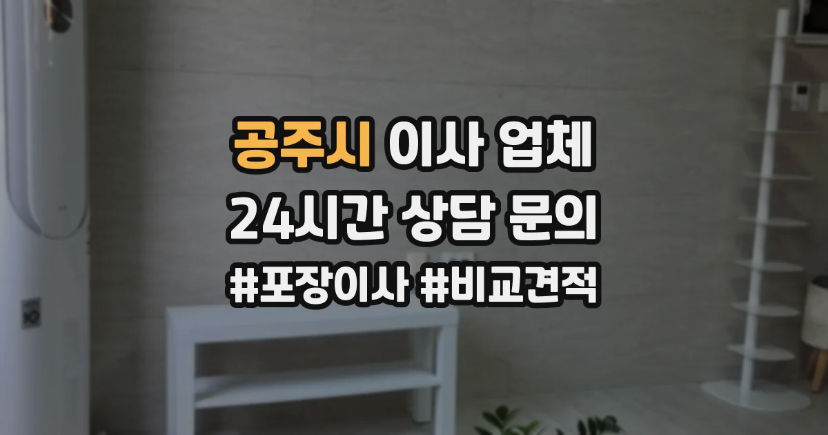 공주시 이사 업체