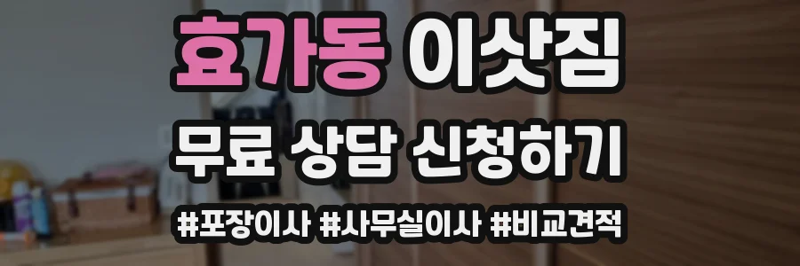 효가동 이삿짐