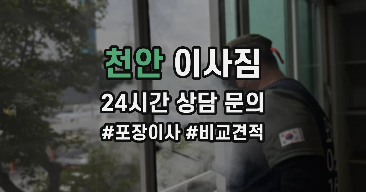 천안 이사짐