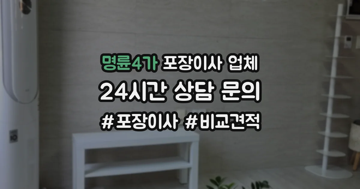 명륜4가 포장이사 업체
