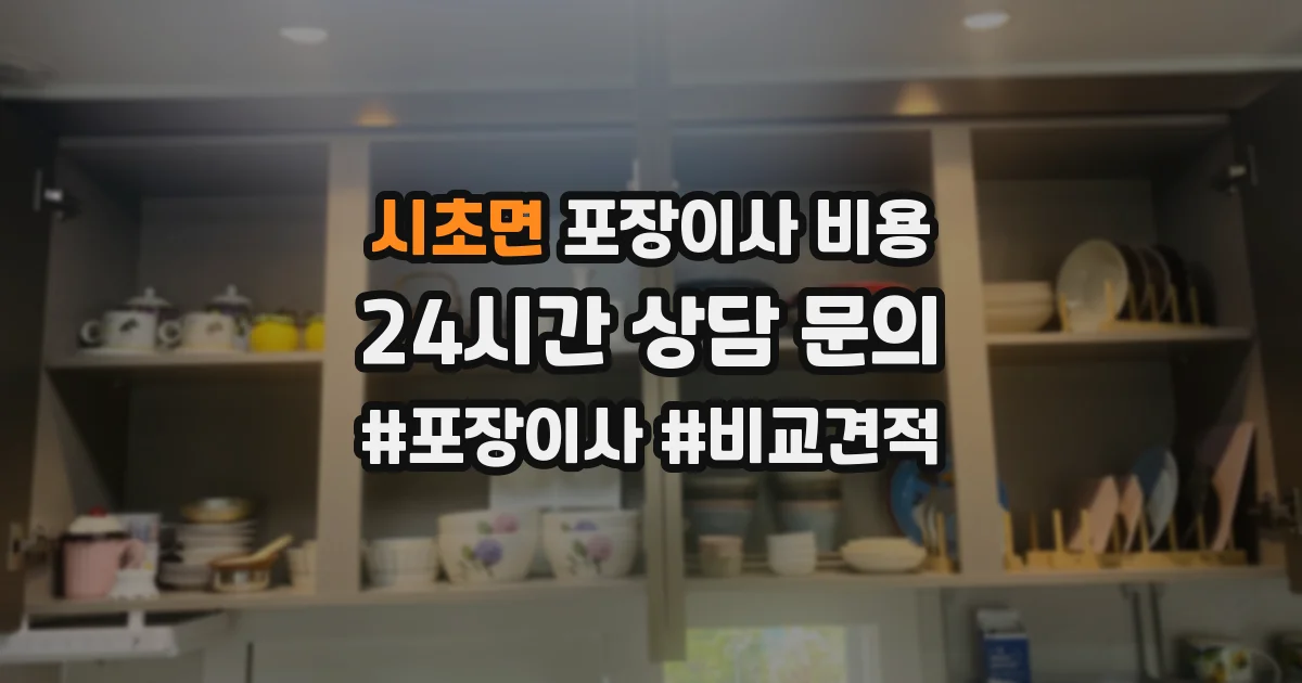 시초면 포장이사 비용