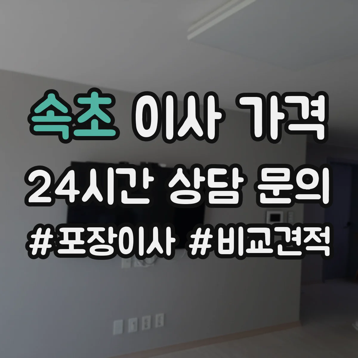 속초 이사 가격