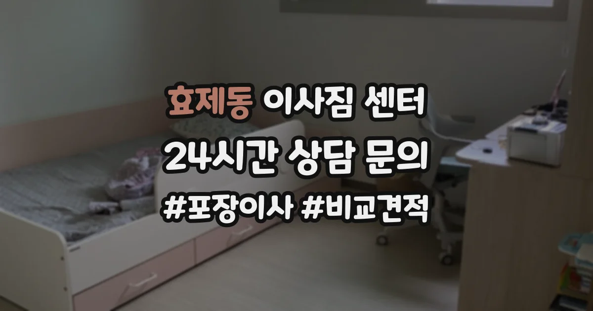 효제동 이사짐 센터