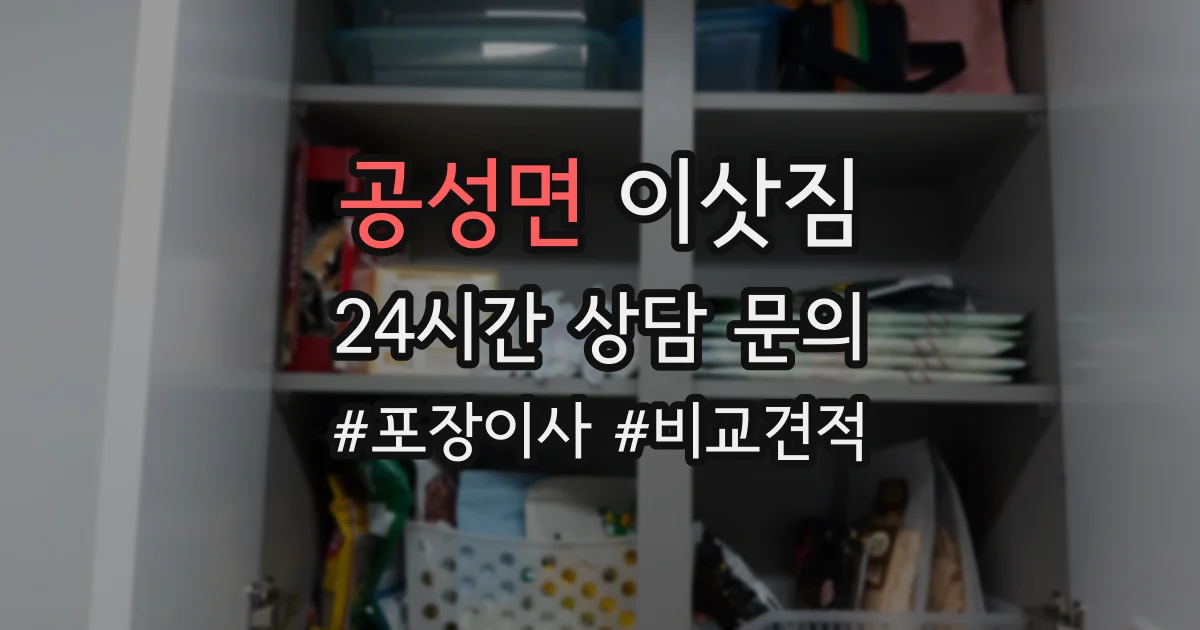 공성면 이삿짐