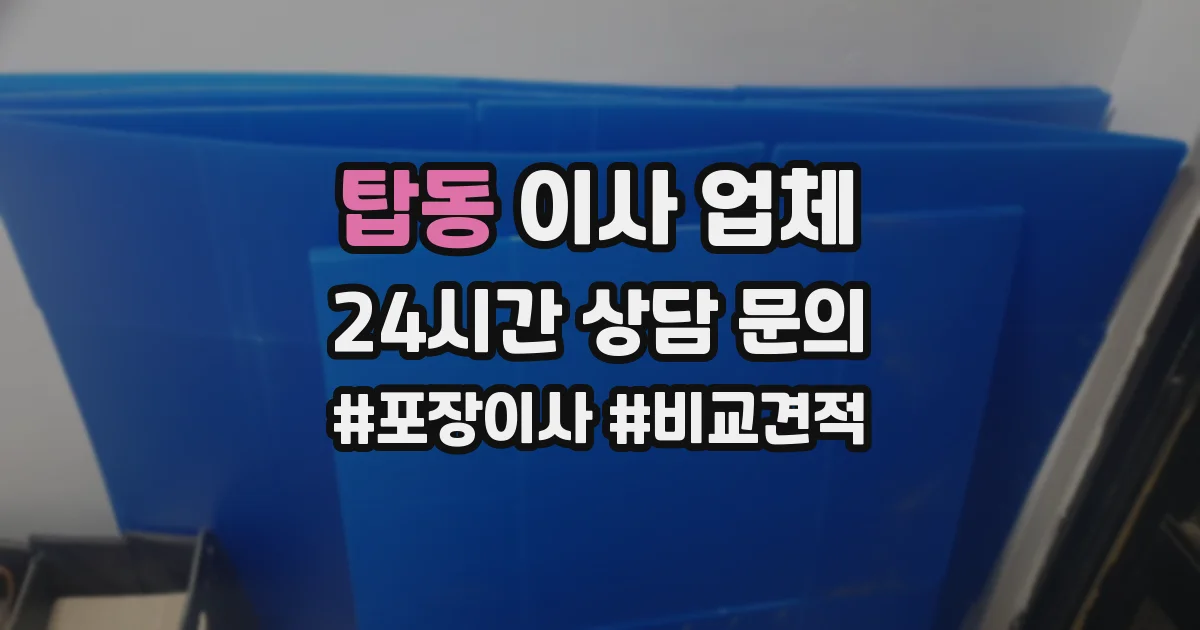 탑동 이사 업체