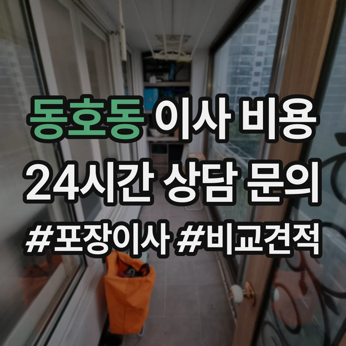 동호동 이사 비용