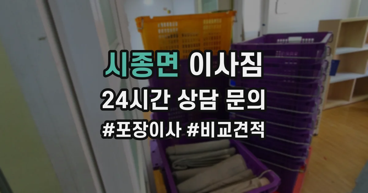 시종면 이사짐
