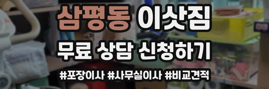 삼평동 이삿짐