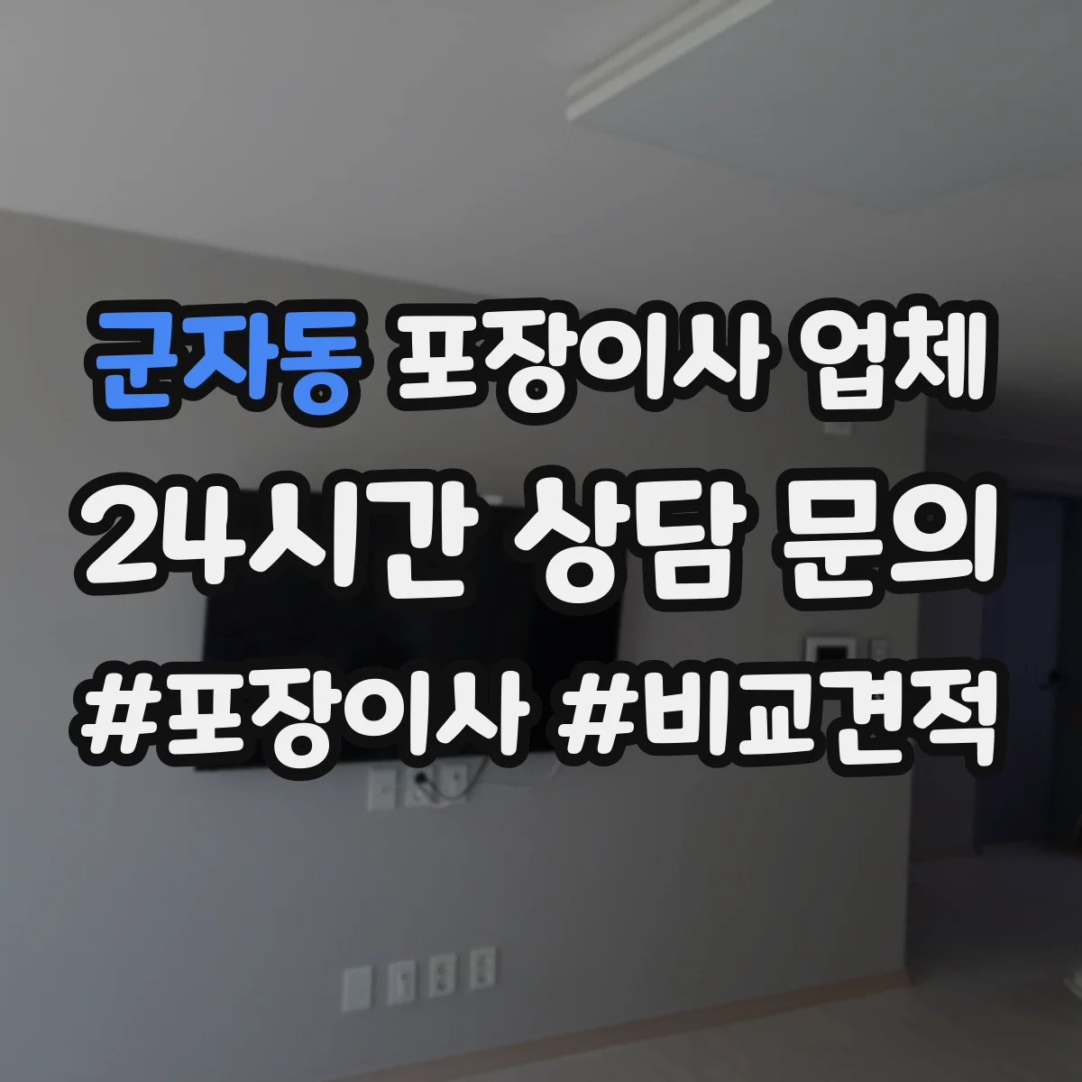 군자동 포장이사 업체
