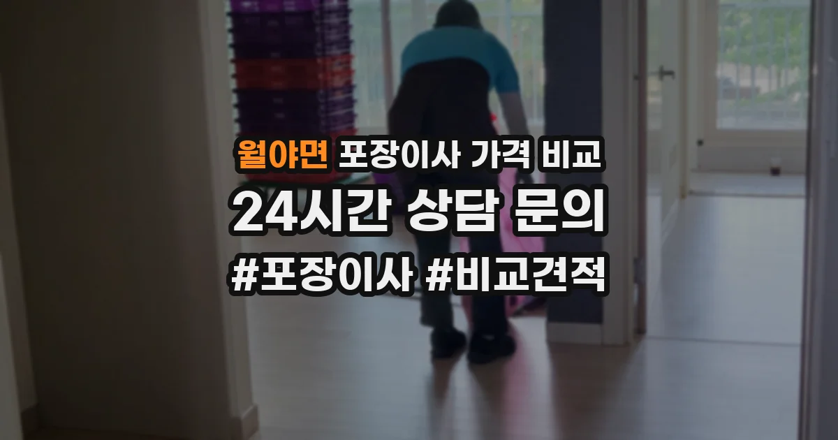 월야면 포장이사 가격 비교