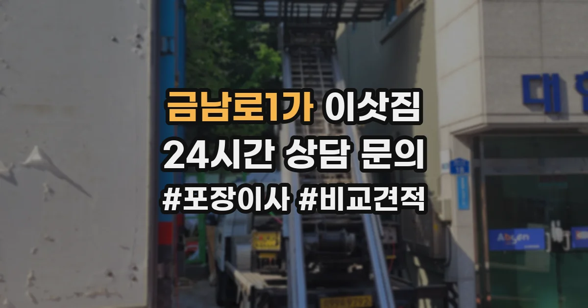 금남로1가 이삿짐