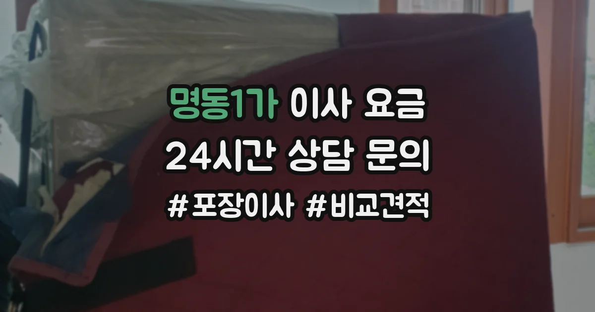 명동1가 이사 요금