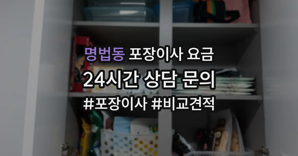 명법동 포장이사 요금