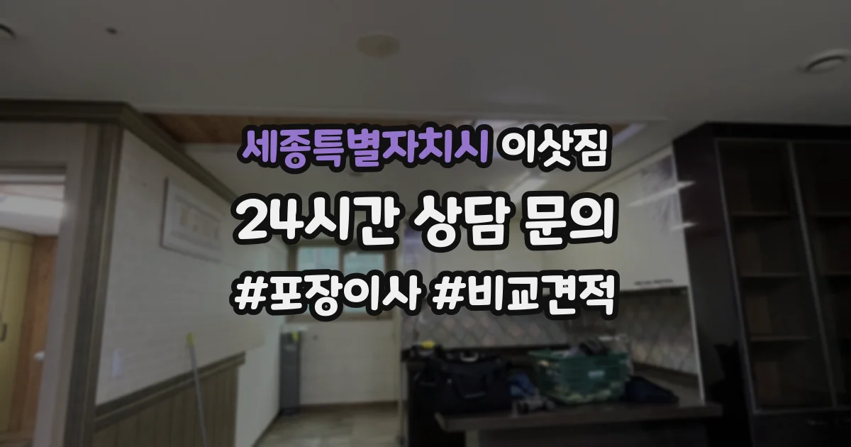 세종특별자치시 이삿짐