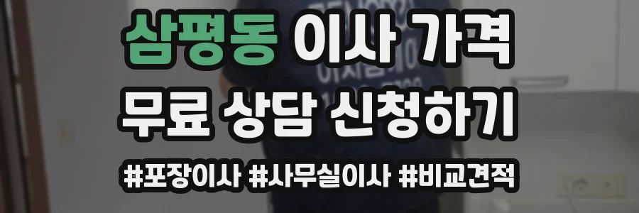 삼평동 이사 가격