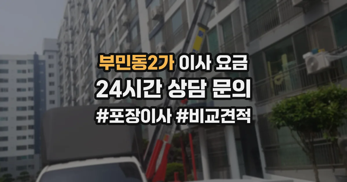 부민동2가 이사 요금