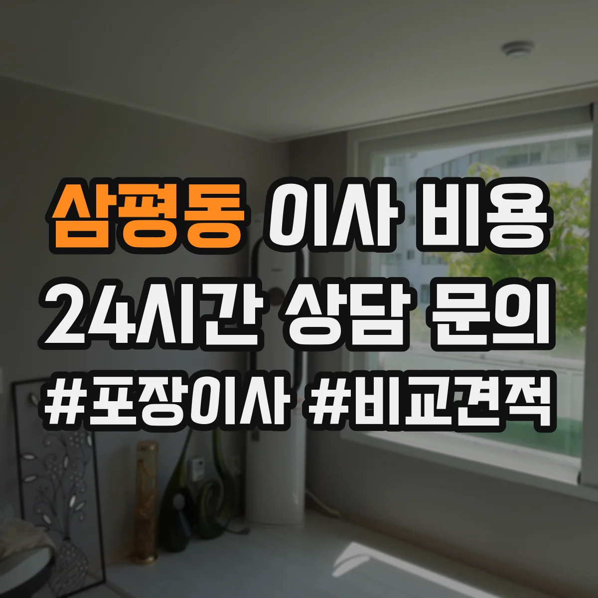 삼평동 이사 비용