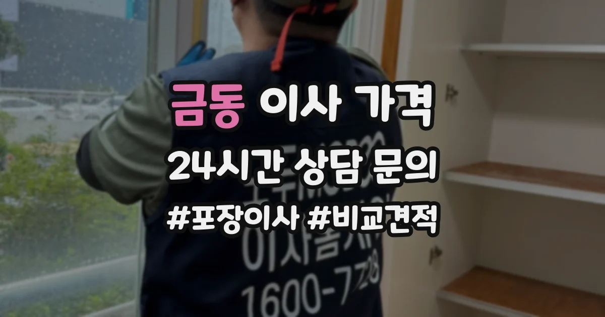 금동 이사 가격