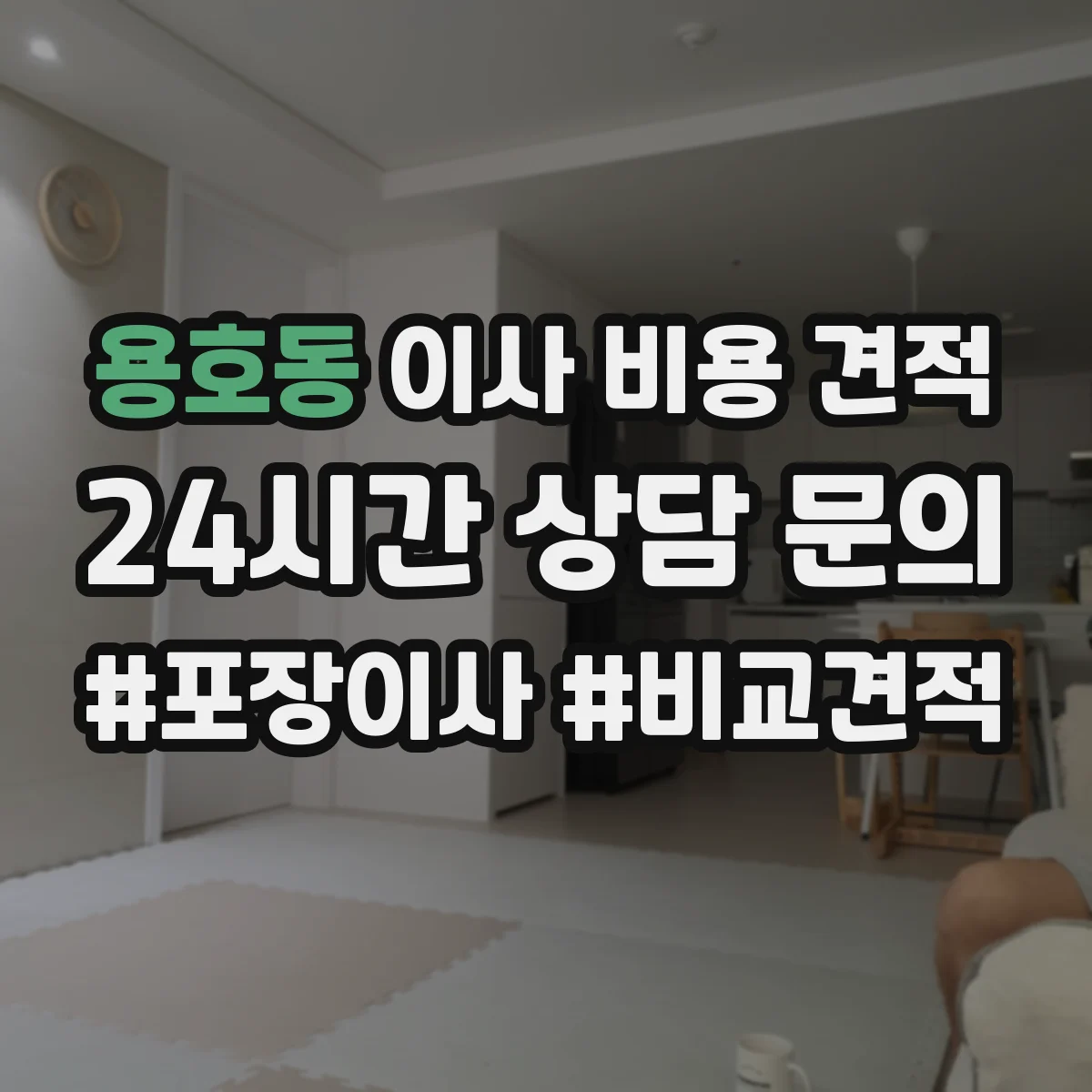 용호동 이사 비용 견적
