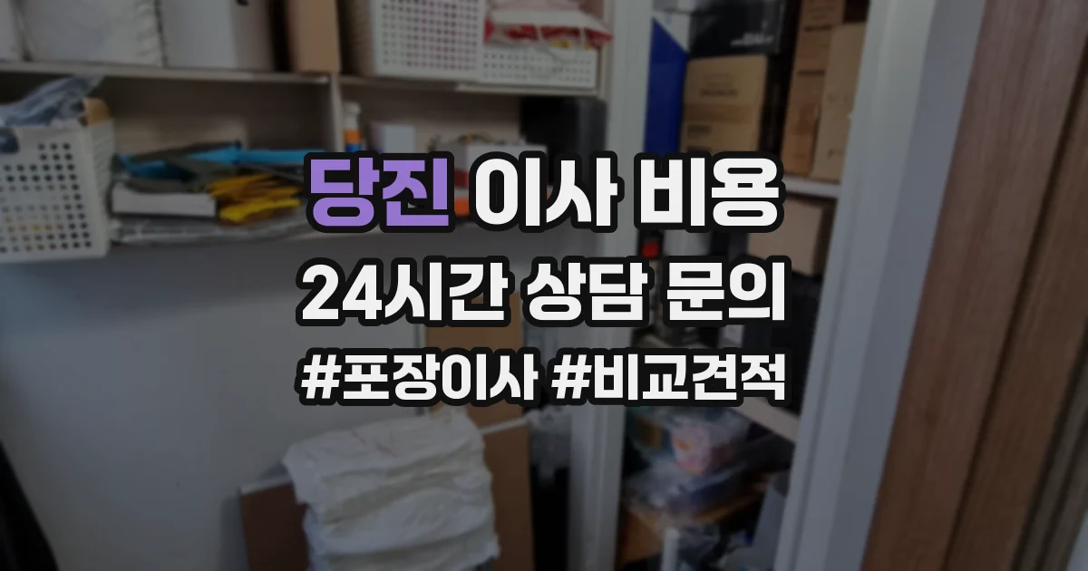 당진 이사 비용