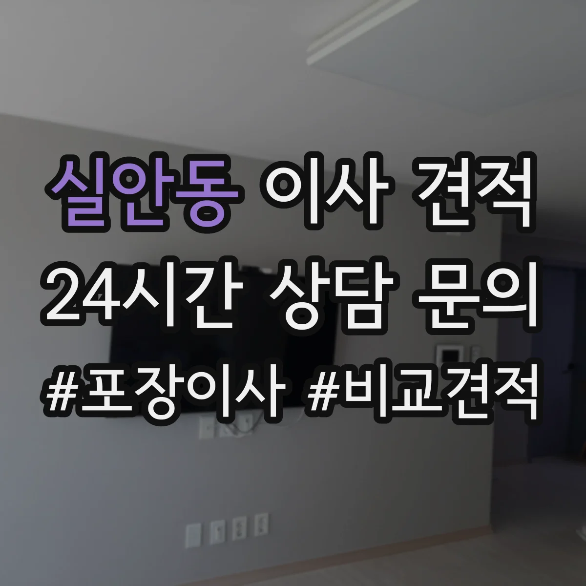 실안동 이사 견적