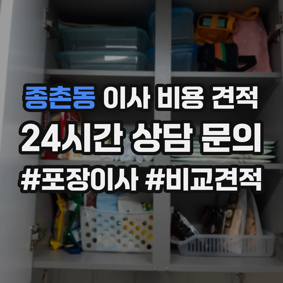 종촌동 이사 비용 견적