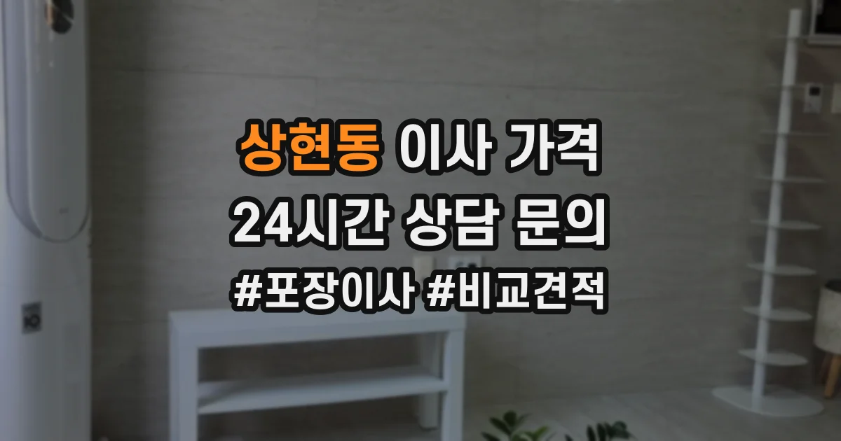 상현동 이사 가격