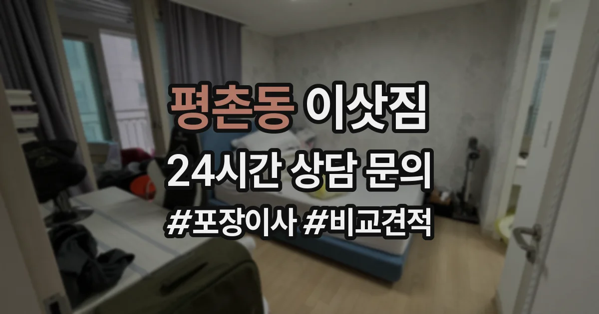 평촌동 이삿짐