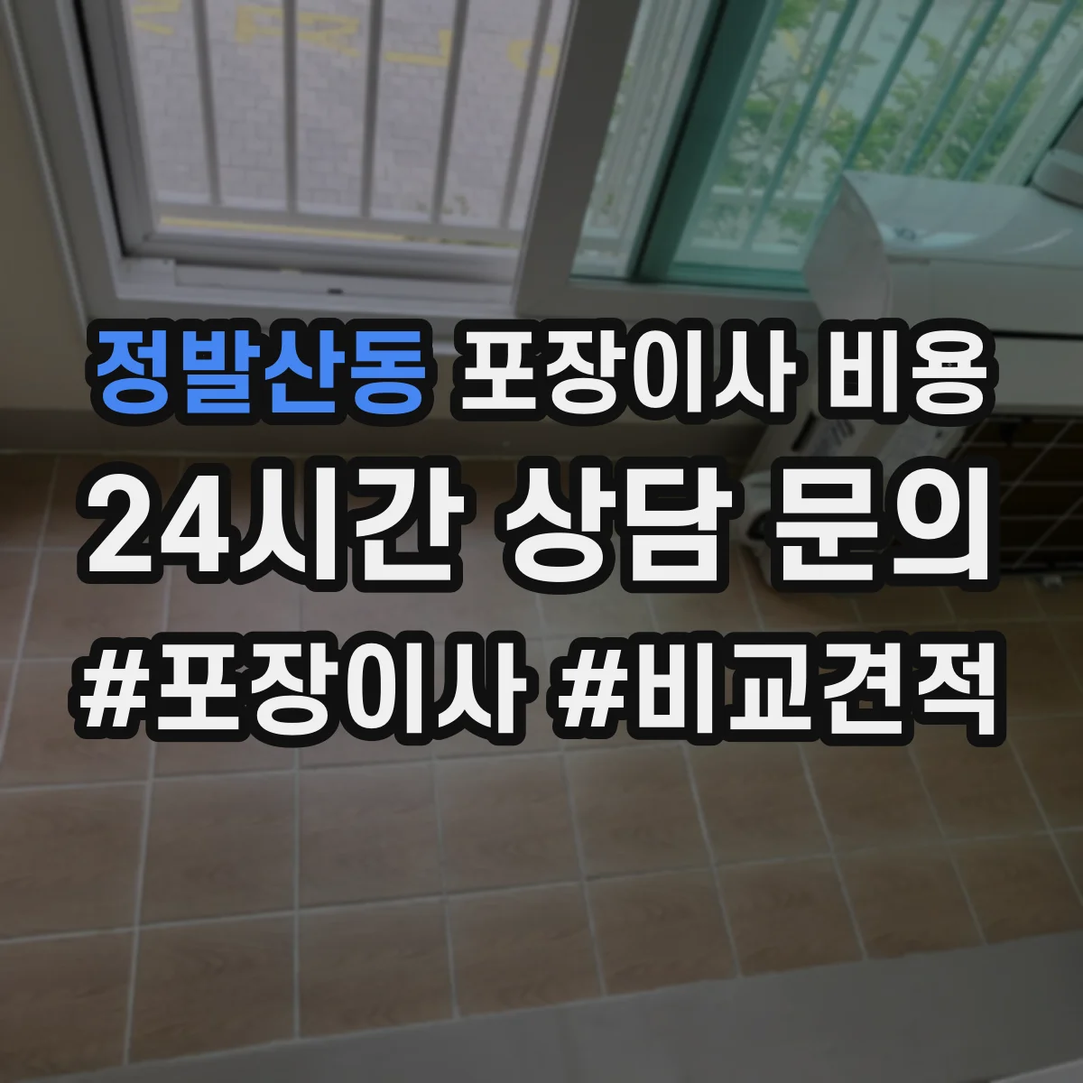 정발산동 포장이사 비용