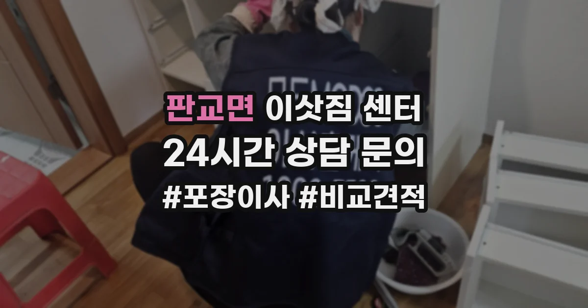 판교면 이삿짐 센터