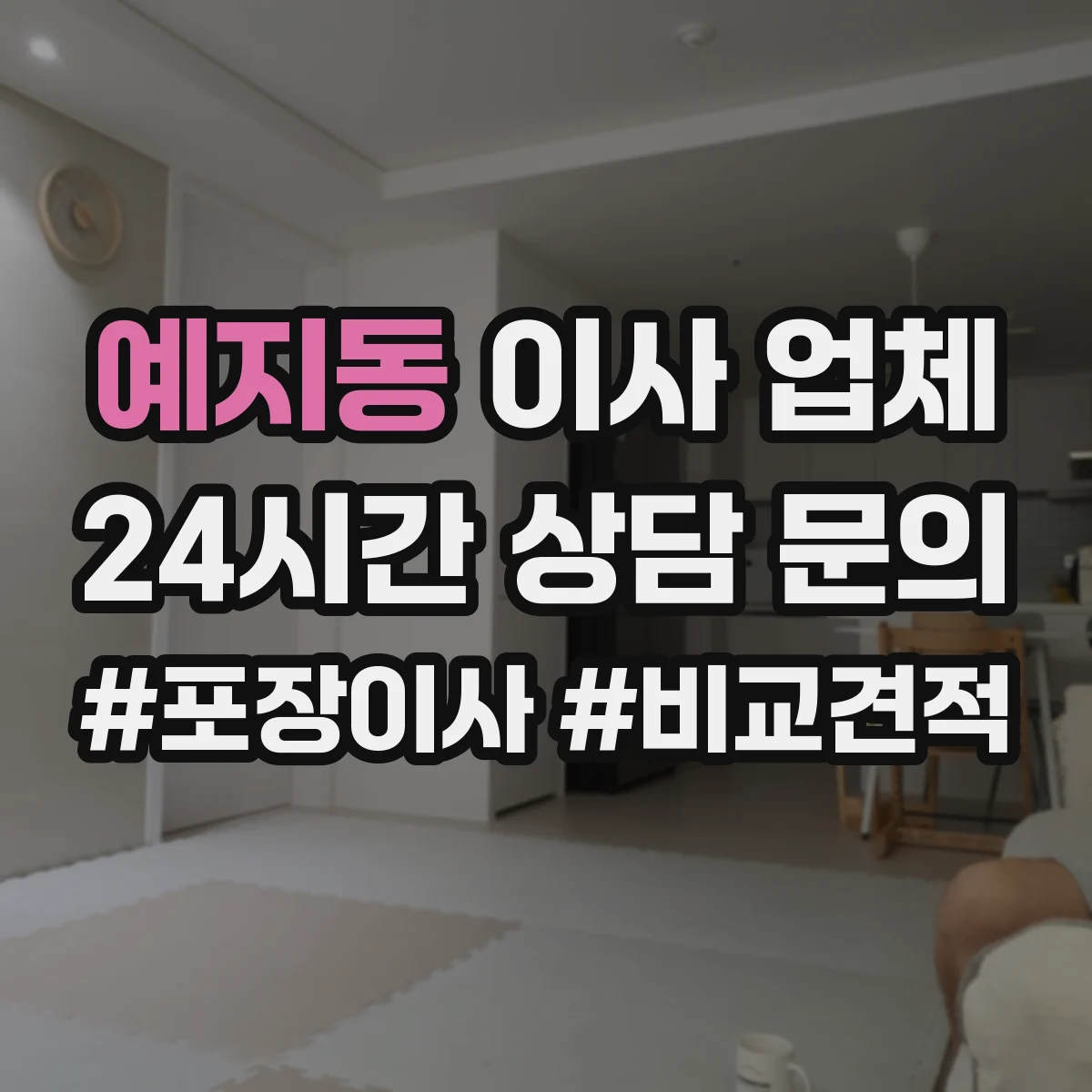 예지동 이사 업체
