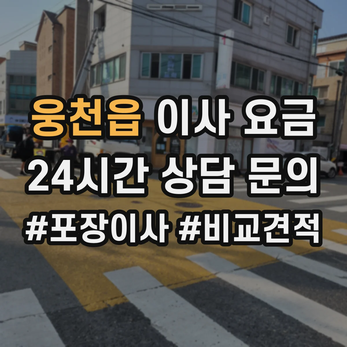 웅천읍 이사 요금