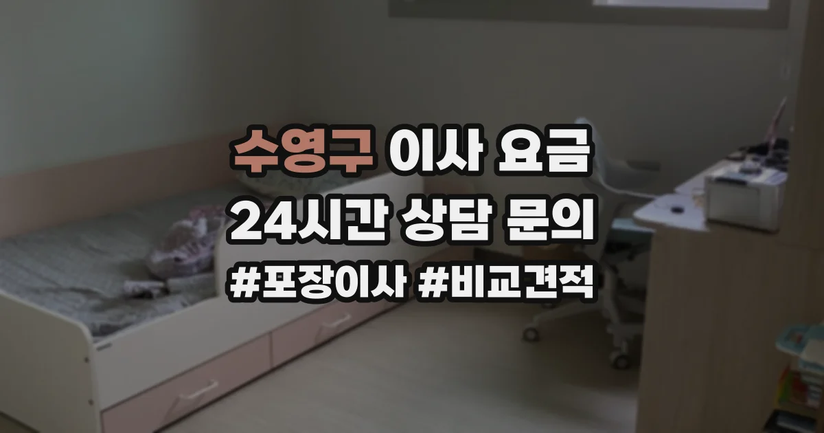 수영구 이사 요금