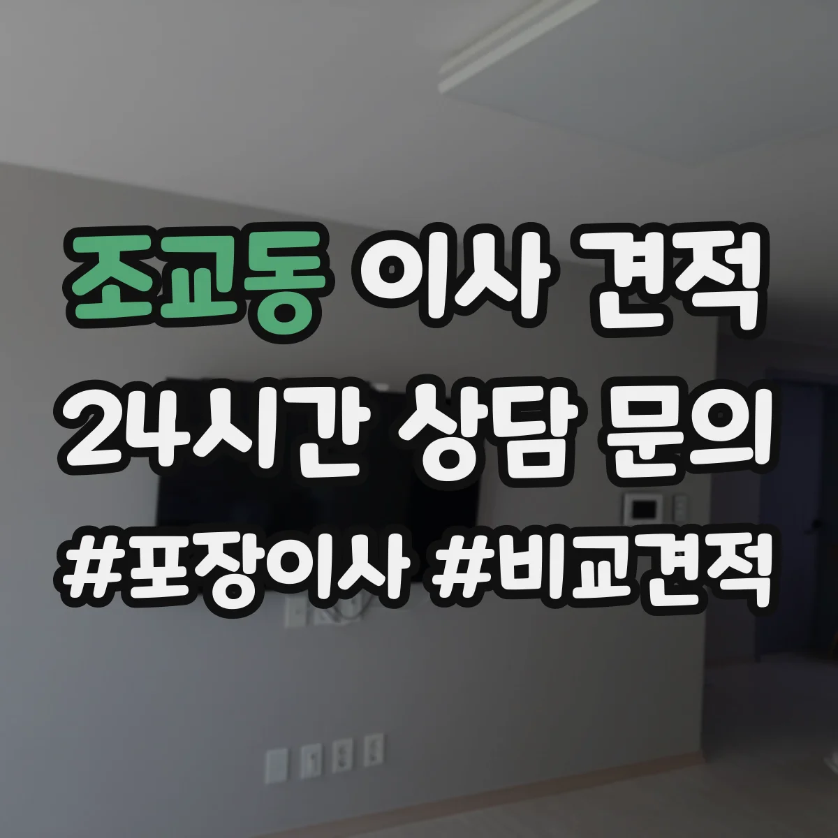 조교동 이사 견적