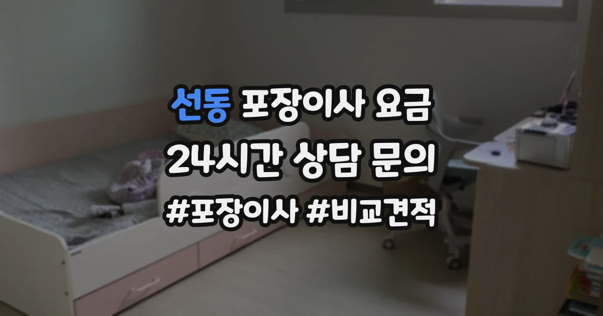 선동 포장이사 요금