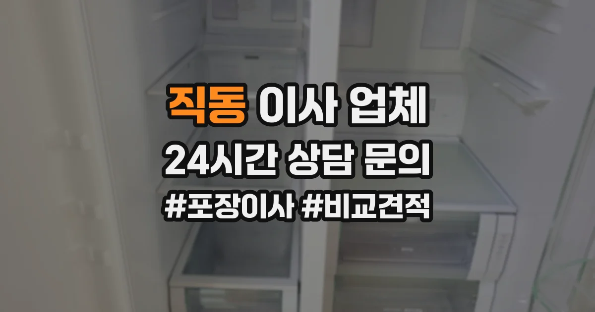 직동 이사 업체