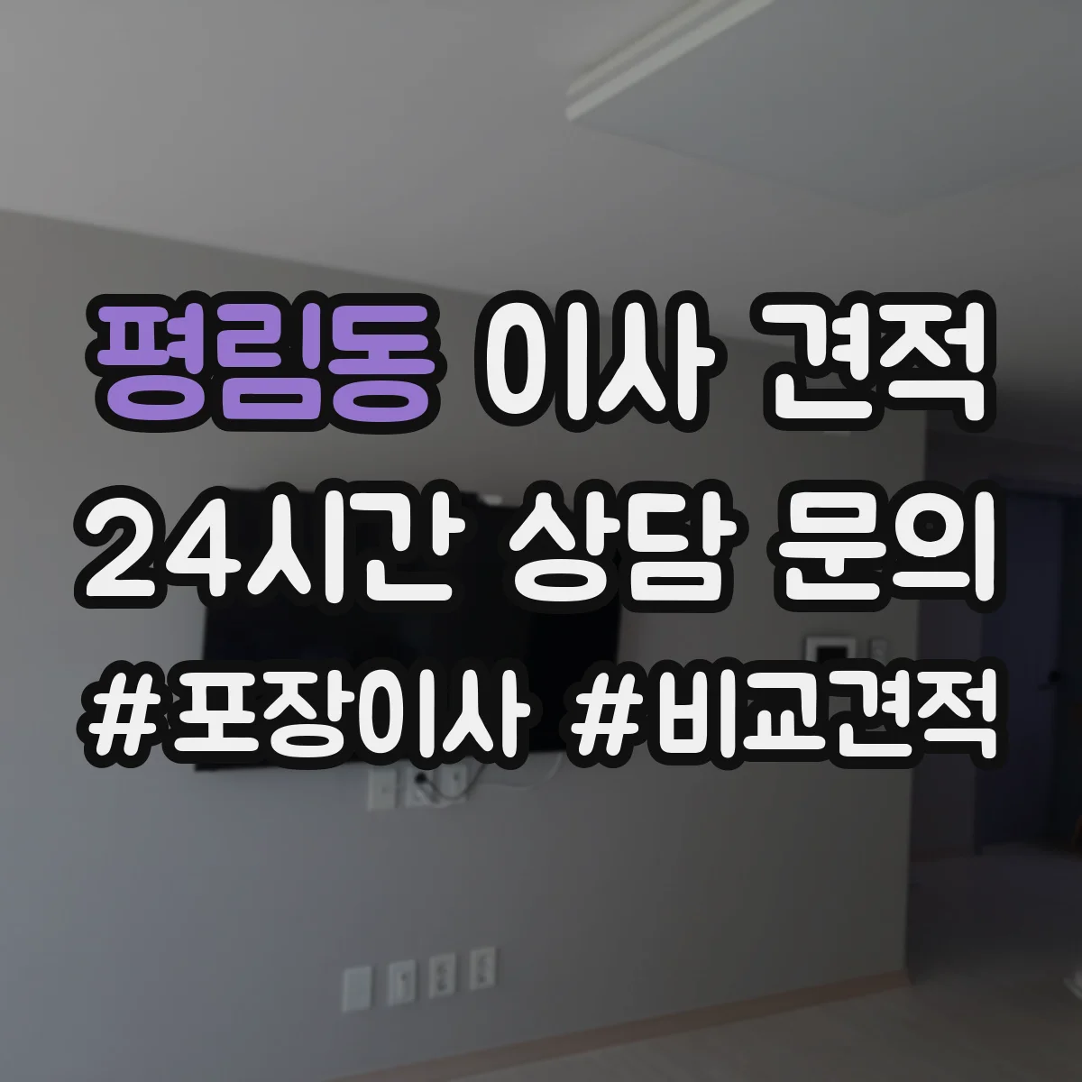 평림동 이사 견적