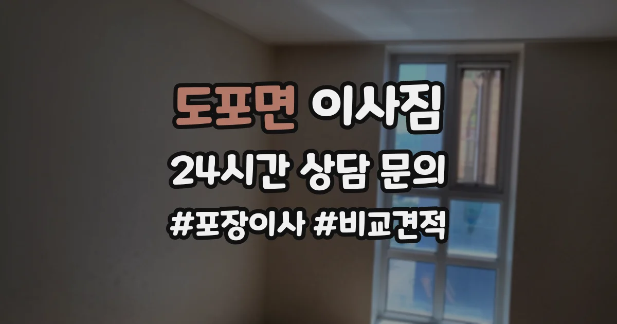 도포면 이사짐