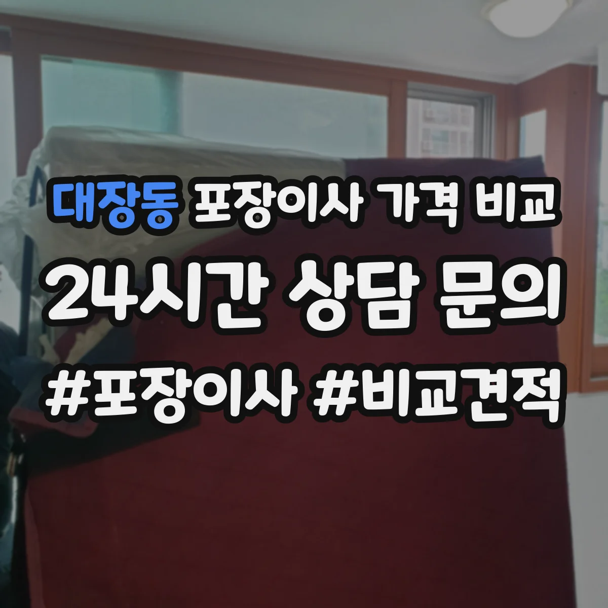 대장동 포장이사 가격 비교
