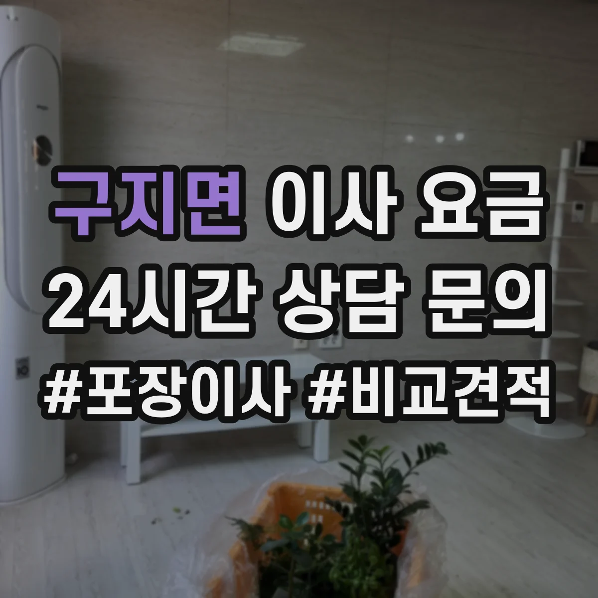 구지면 이사 요금