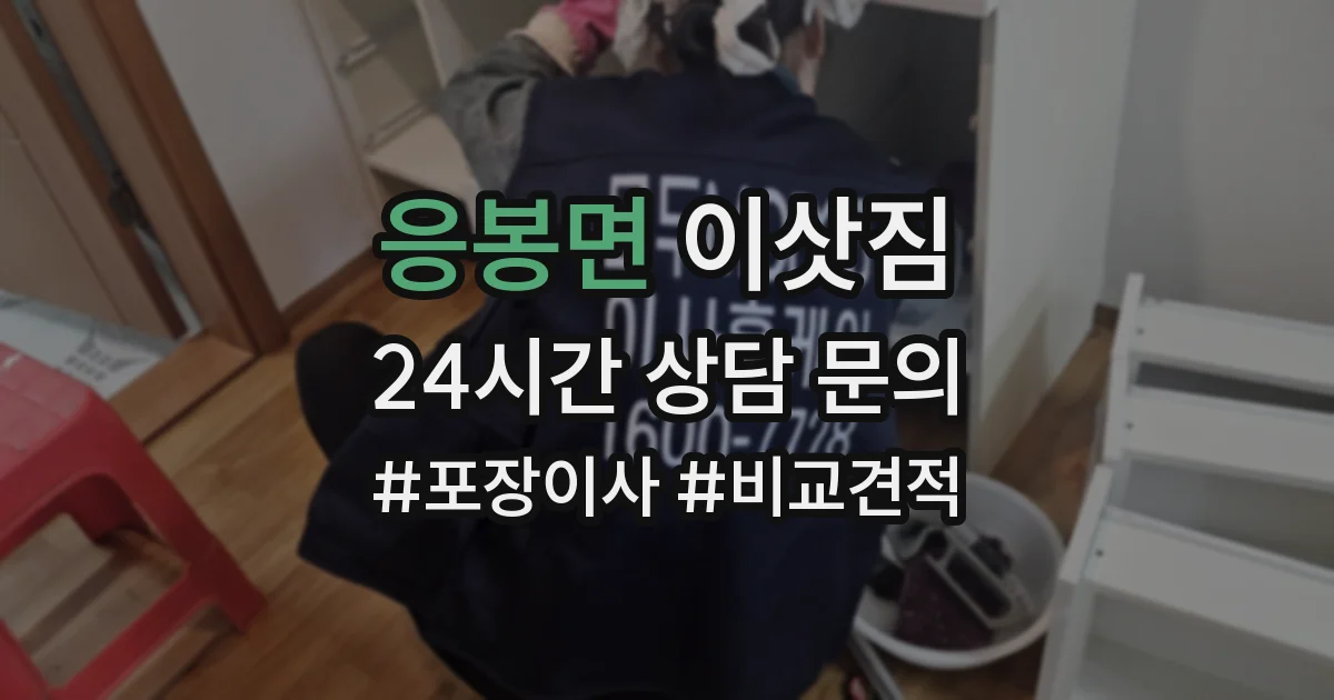 응봉면 이삿짐