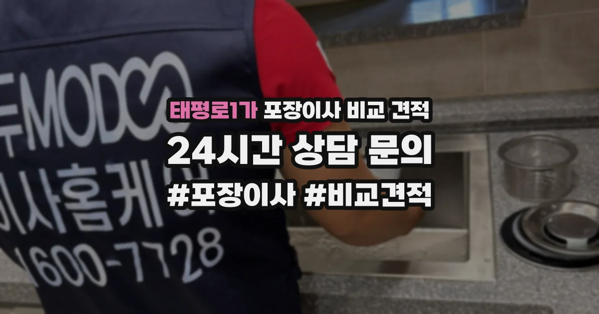 태평로1가 포장이사 비교 견적